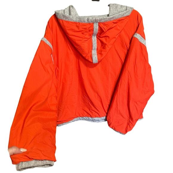 Free People Movement Don’t Back Down Nylon Pullover Hoodie Orange Size Medium - Picture 8 of 13